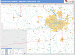 Des Moines-West Des Moines Metro Area Digital Map Basic Style